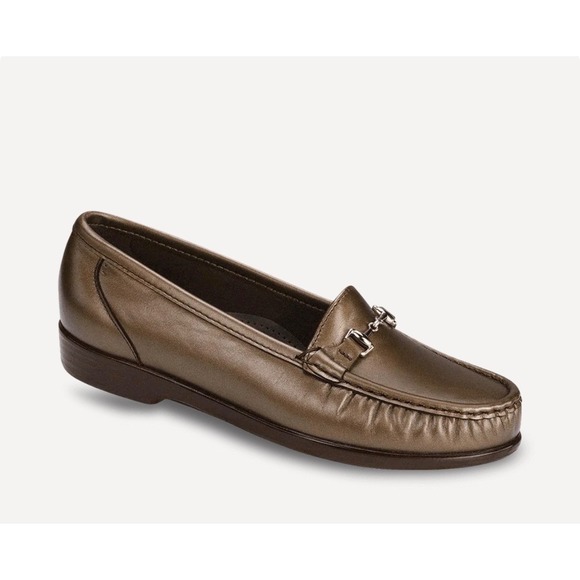 SAS Women Metro Bronze Metallic Leather Horsebit Loafers Tripad Comfort 11 M